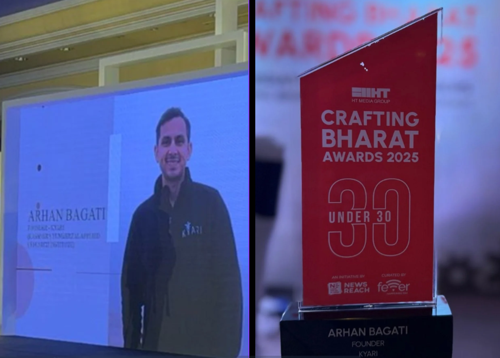 Arhan Bagati bags award in India for social impact